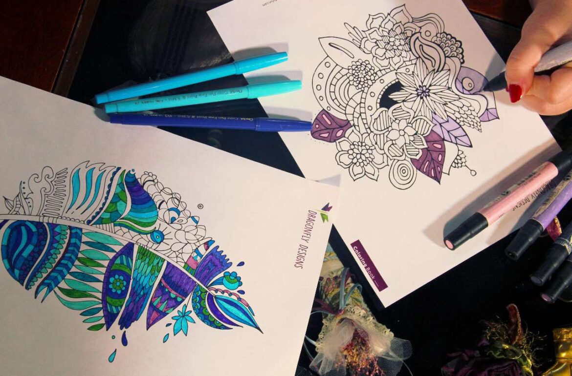 Coloring Book Zen - Dragonfly Designs