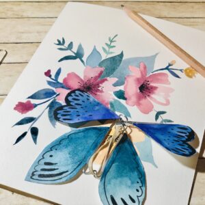 Flowers and Butterfly Card