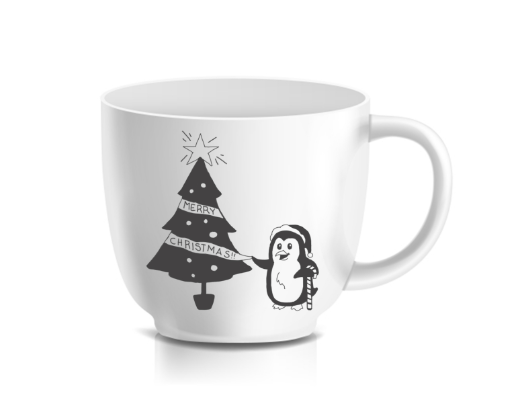 Christmas tree & penguin